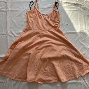 Forever 21 Fit and Flare Peach Dress- Small